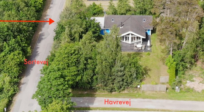 Foto der viser hvor Sydhavshusets indkørsel er